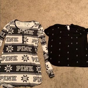Pink Nightgown and VS T-shirt Size XS